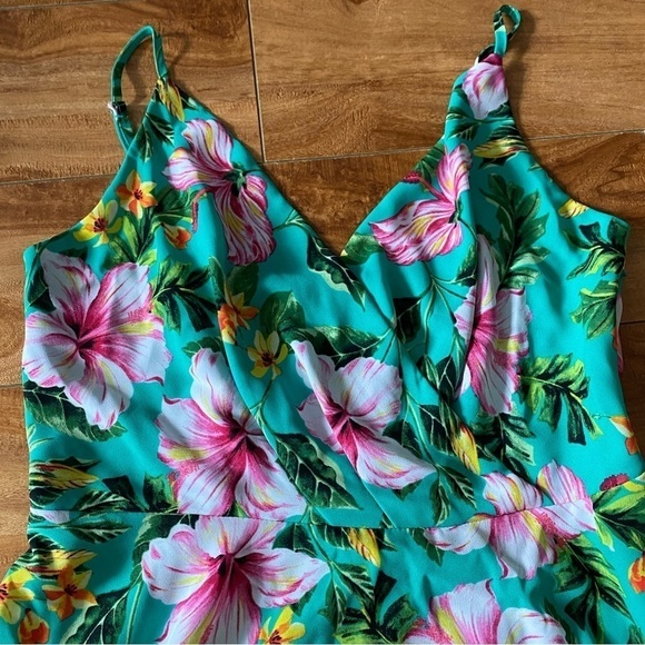 Express Flowy Tropical Floral Print Mini Dress Women’s Size Small - Picture 14 of 15